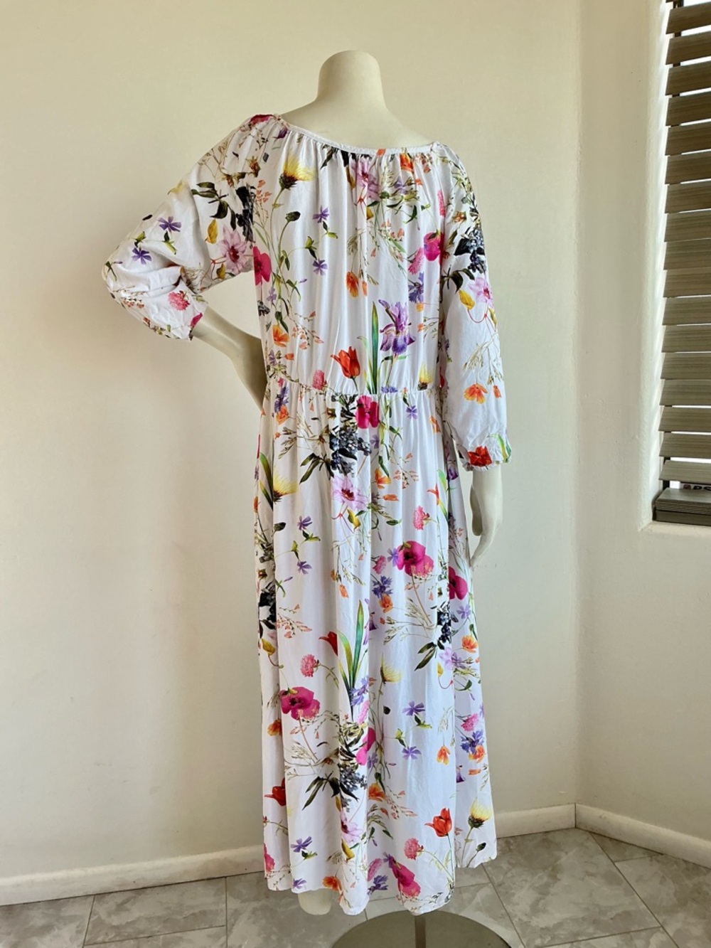 Sonnet James Play Maxi dress long sleeve Floral casual SJP designer vibes Size L - Picture 3 of 5